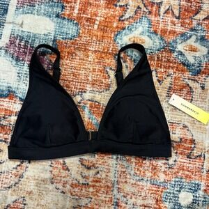Summersalt Black The Plunge Bikini Top